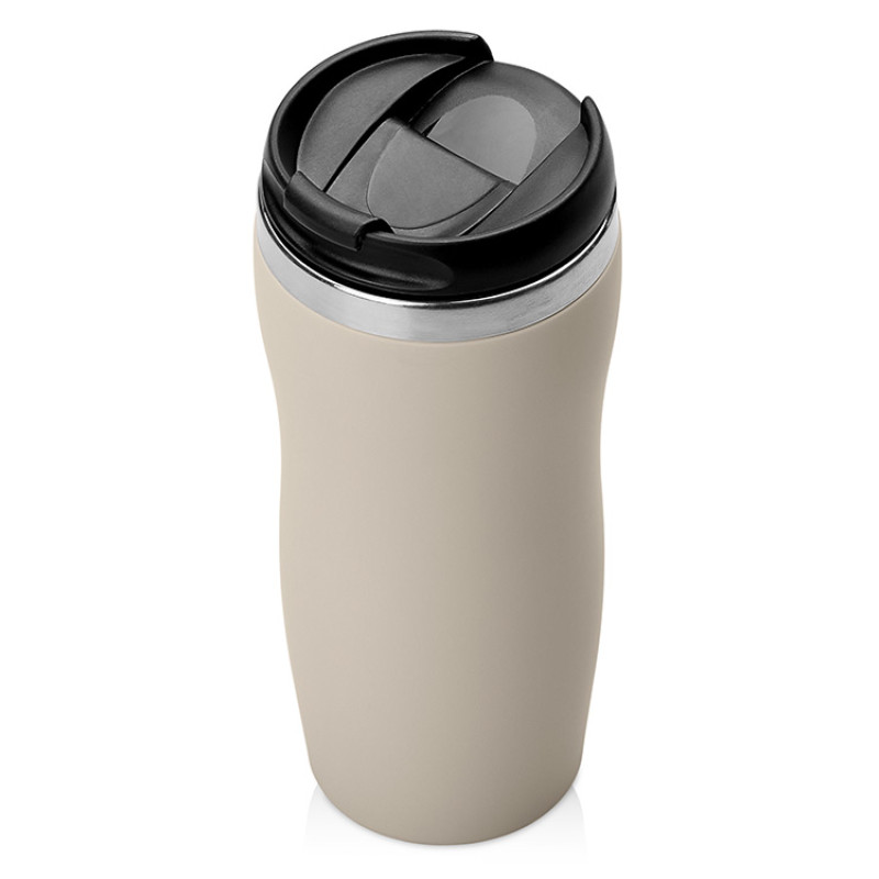 Термокружка "Mony Steel" 350 мл, soft touch, бежевый