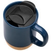 Кружка Denpasar с пробковым дном и крышкой, цветная с двух сторон, бензиновый синий