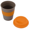 Стакан с силиконовой крышкой "Cafe", оранжевый