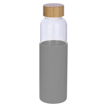 Бутылка для воды стеклянная "Refine", в чехле, 550 мл, серый