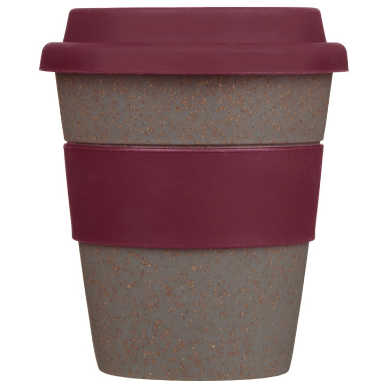 Стакан с силиконовой крышкой "Cafe", burgundy Стакан с силиконовой крышкой "Cafe", burgundy