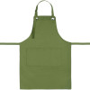 Хлопковый фартук Delight с карманом и регулируемыми завязками, хаки