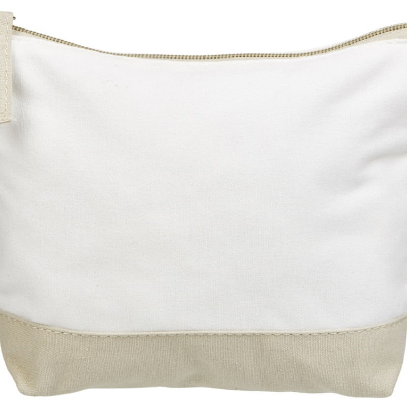 Косметичка хлопковая Cotton, белый/бежевый