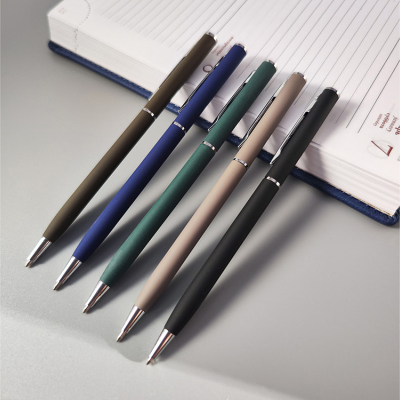 Ручка шариковая автоматическая BrunoVisconti® "PALERMO" цвет корпуса синий, soft-touch, 0.7 мм