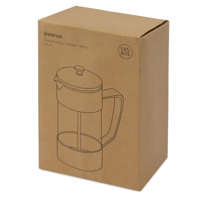 Пластиковый френч-пресс "Intense", 600мл, черный