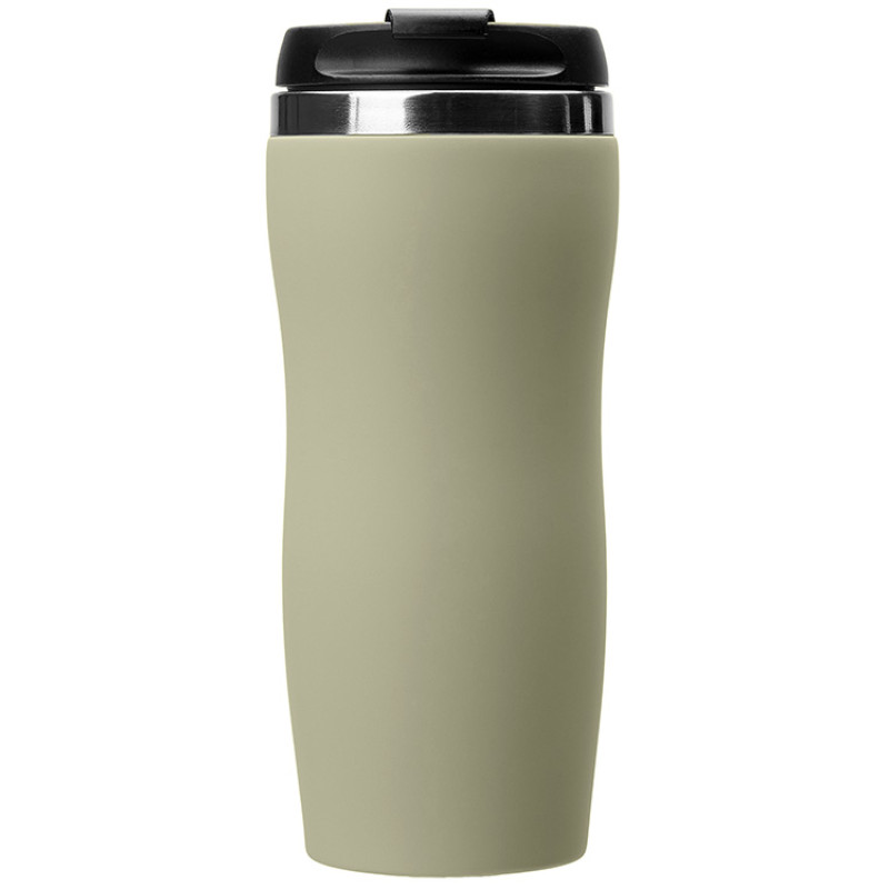 Термокружка "Mony Steel" 350 мл, soft touch, оливковый