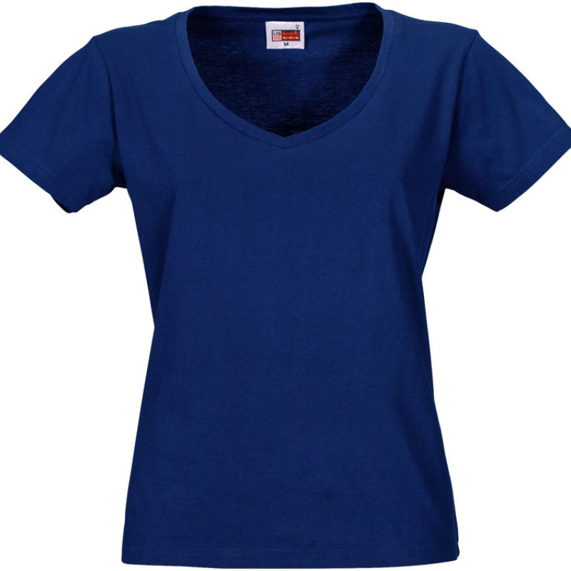 Футболка "Heavy Super Club" женская с V-образным вырезом, кл.синий Футболка "Heavy Super Club" женская с V-образным вырезом, кл.синий