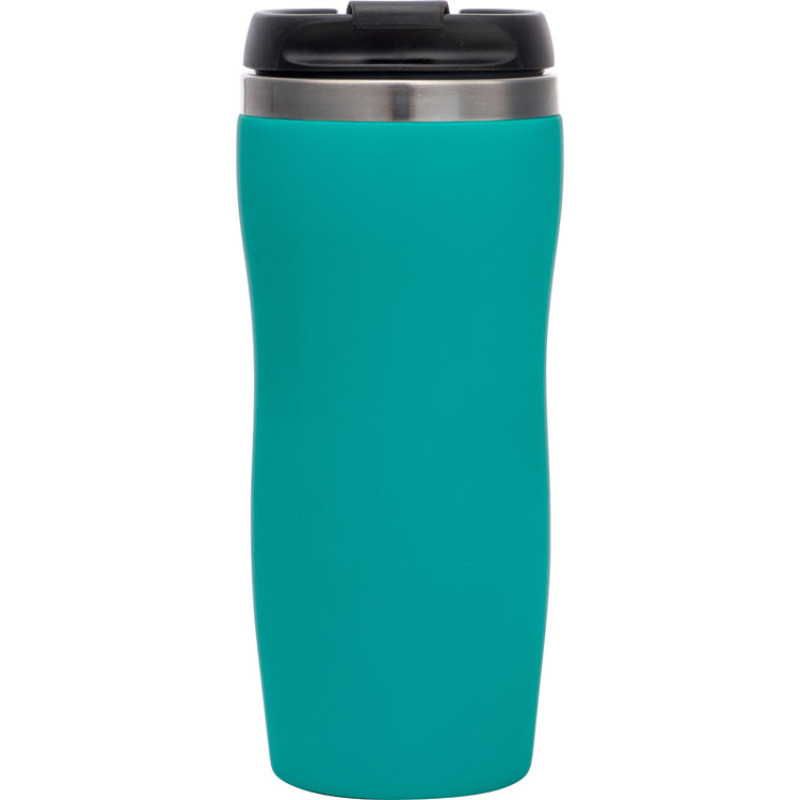 Термокружка "Mony Steel" 350 мл, soft touch, бирюзовый 320C
