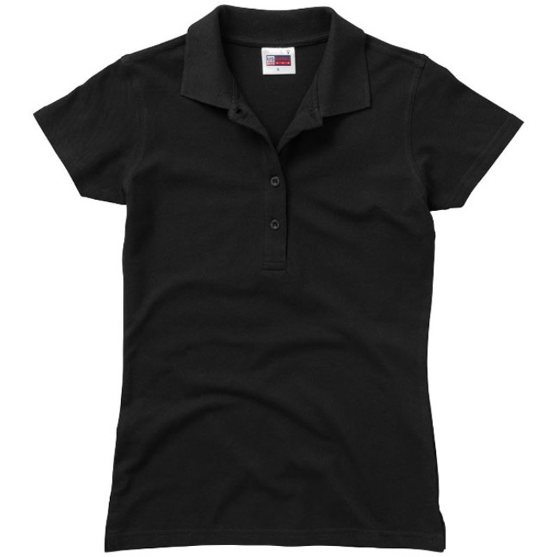 Рубашка поло "First" женская, черный