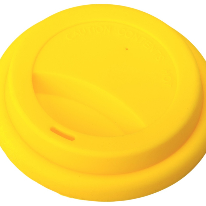 Стакан с силиконовой крышкой "Cafe", желтый