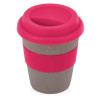 Стакан с силиконовой крышкой "Cafe", розовый