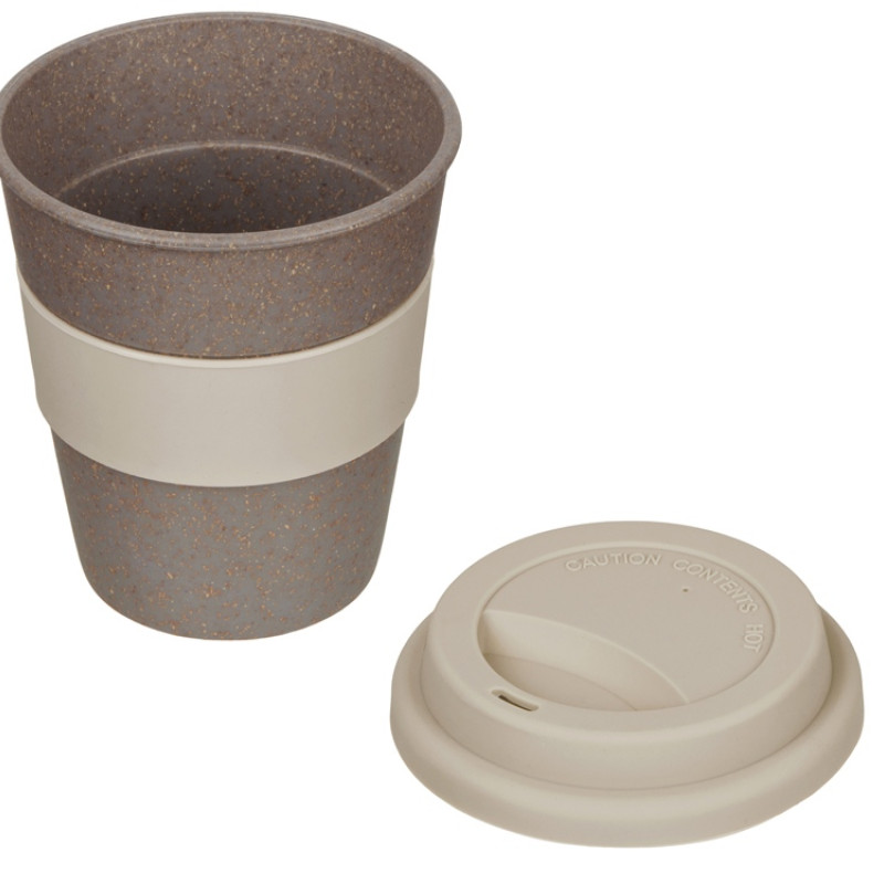 Стакан с силиконовой крышкой "Cafe", beige