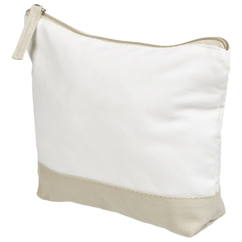 Косметичка хлопковая Cotton, белый/бежевый