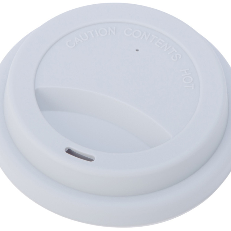 Стакан с силиконовой крышкой "Cafe", серый