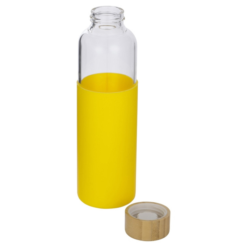 Бутылка для воды стеклянная "Refine", в чехле, 550 мл, желтый