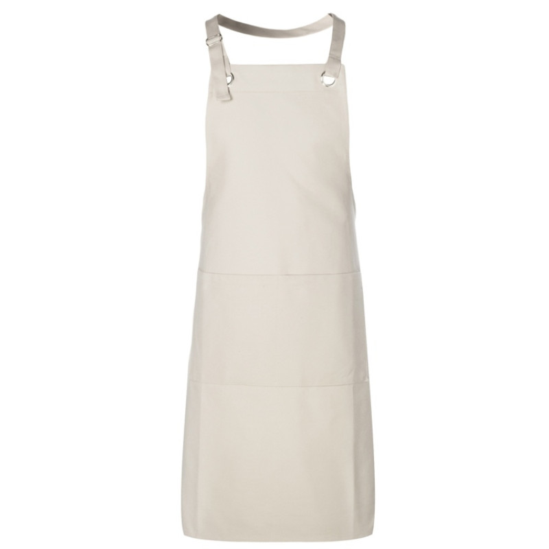 Хлопковый фартук Delight с карманом и регулируемыми завязками, бежевый