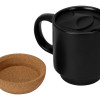 Кружка Denpasar с пробковым дном и крышкой, цветная с двух сторон, черный