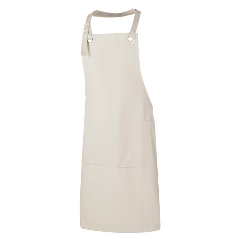 Хлопковый фартук Delight с карманом и регулируемыми завязками, бежевый