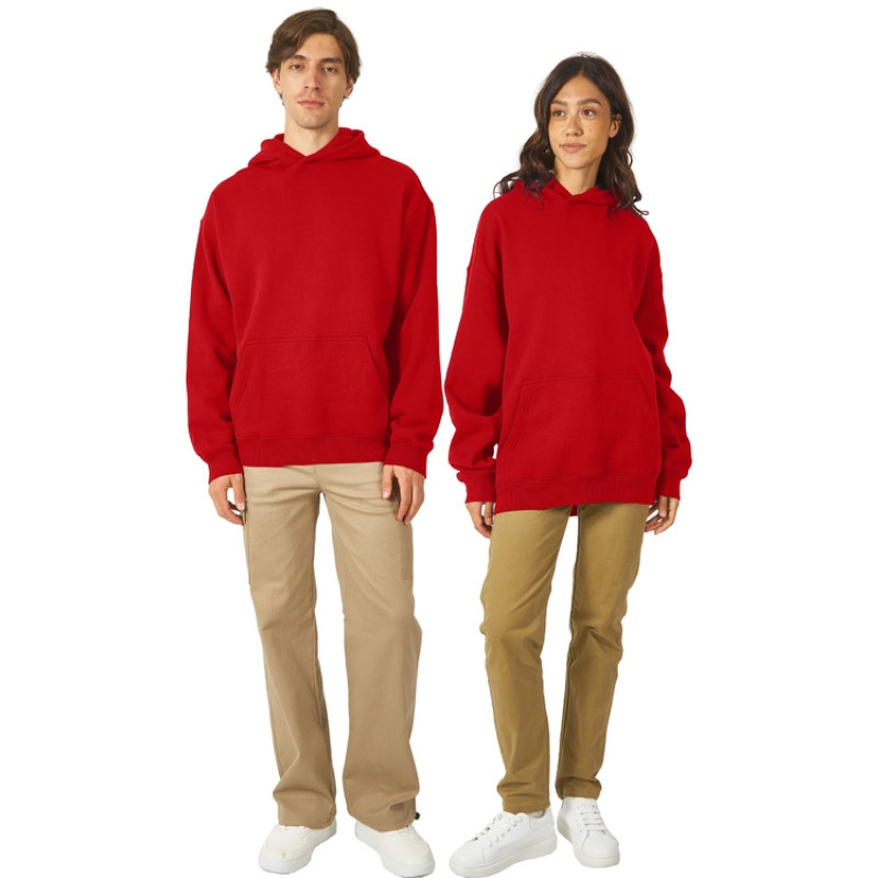 Толстовка с капюшоном оверсайз «Berlin» унисекс, красный