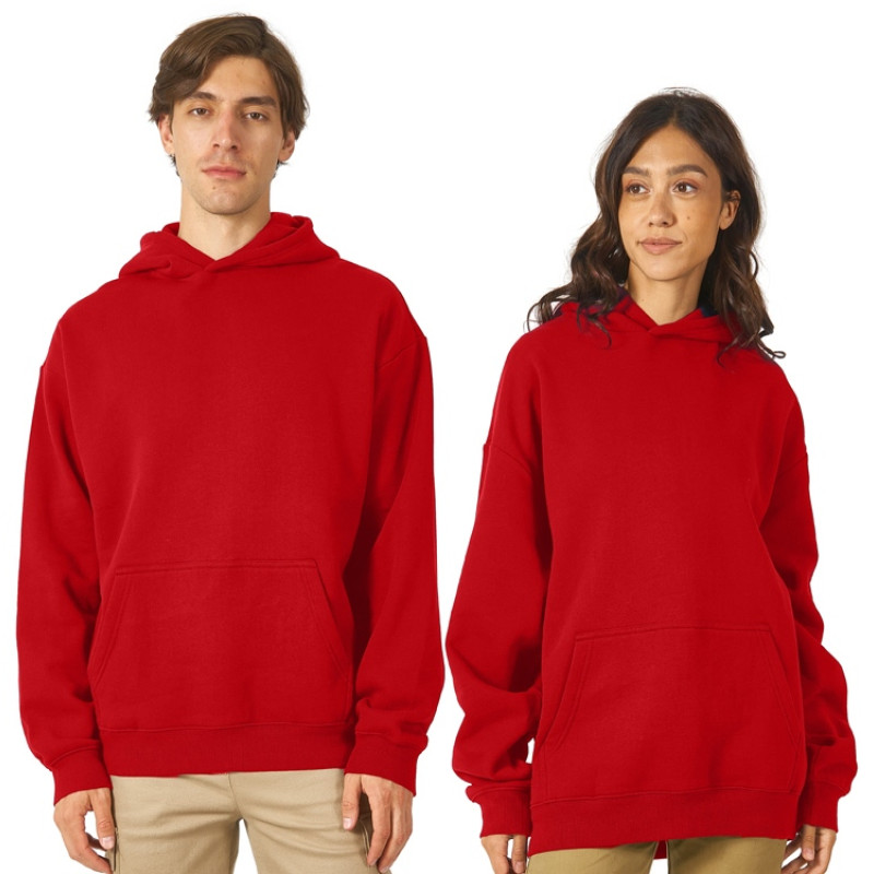Толстовка с капюшоном оверсайз «Berlin» унисекс, красный