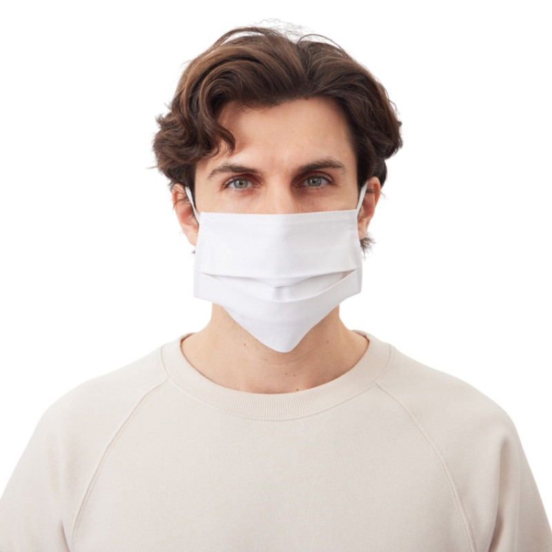 Маска для лица многоразовая из хлопка, белый