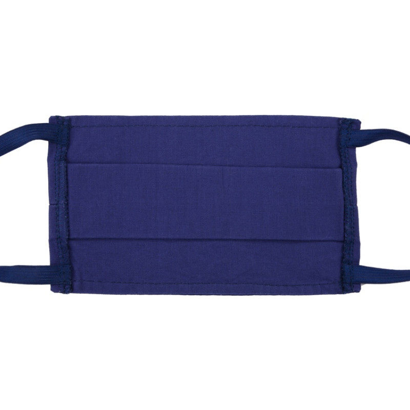 Маска для лица многоразовая из хлопка, синий