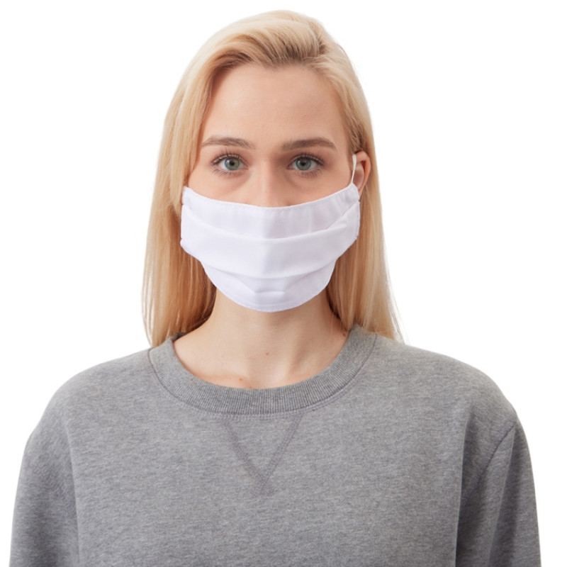 Маска для лица многоразовая для сублимации, размер M-L, белый