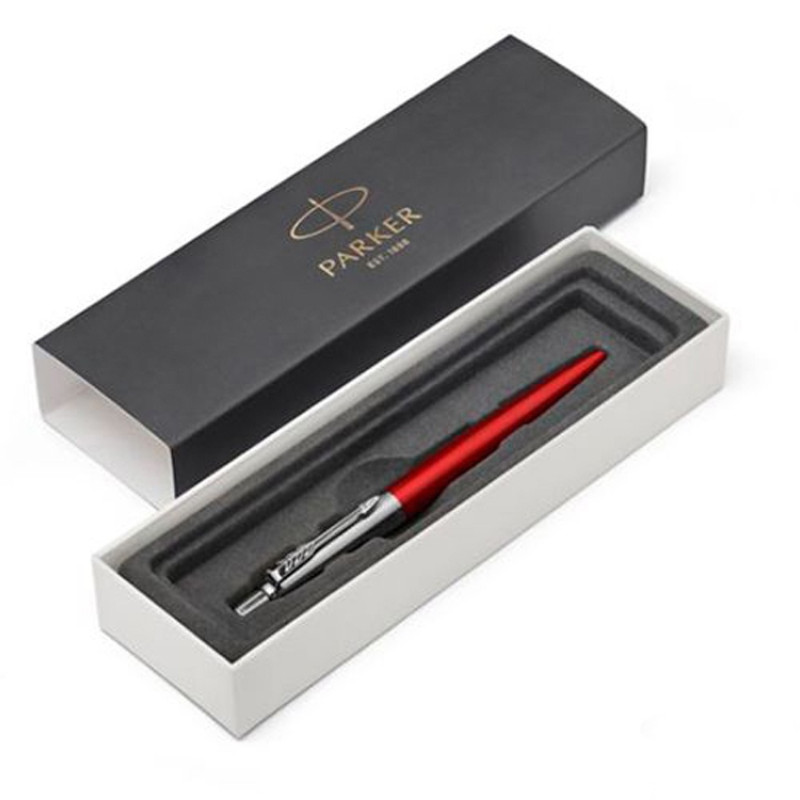 Шариковая ручка Parker Jotter Essential, Kensington Red CT, стержень: M, цвет чернил : blue или blac