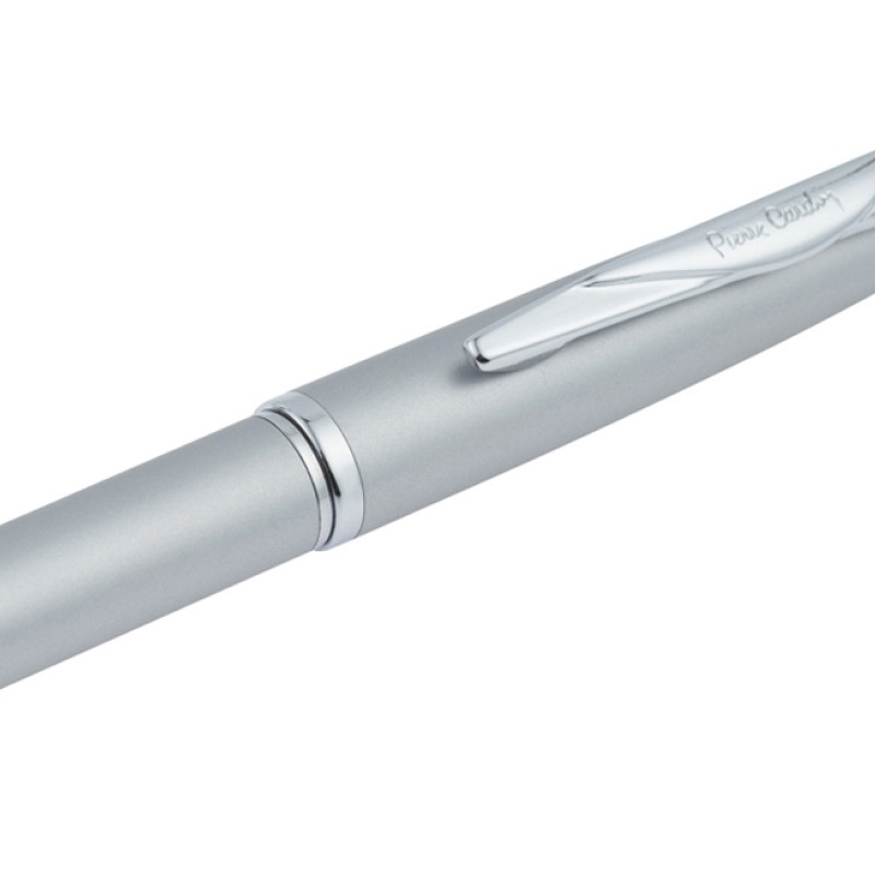 Ручка шариковая Pierre Cardin GAMME Classic с поворотным механизмом, серебряный матовый/серебро