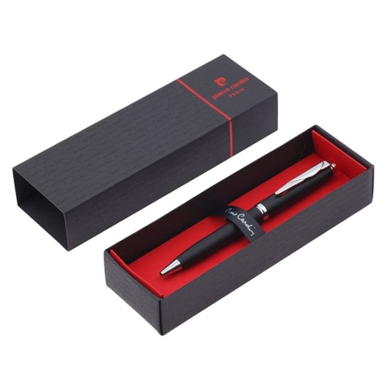 Ручка шариковая Pierre Cardin GAMME Classic с поворотным механизмом, черный матовый/серебро