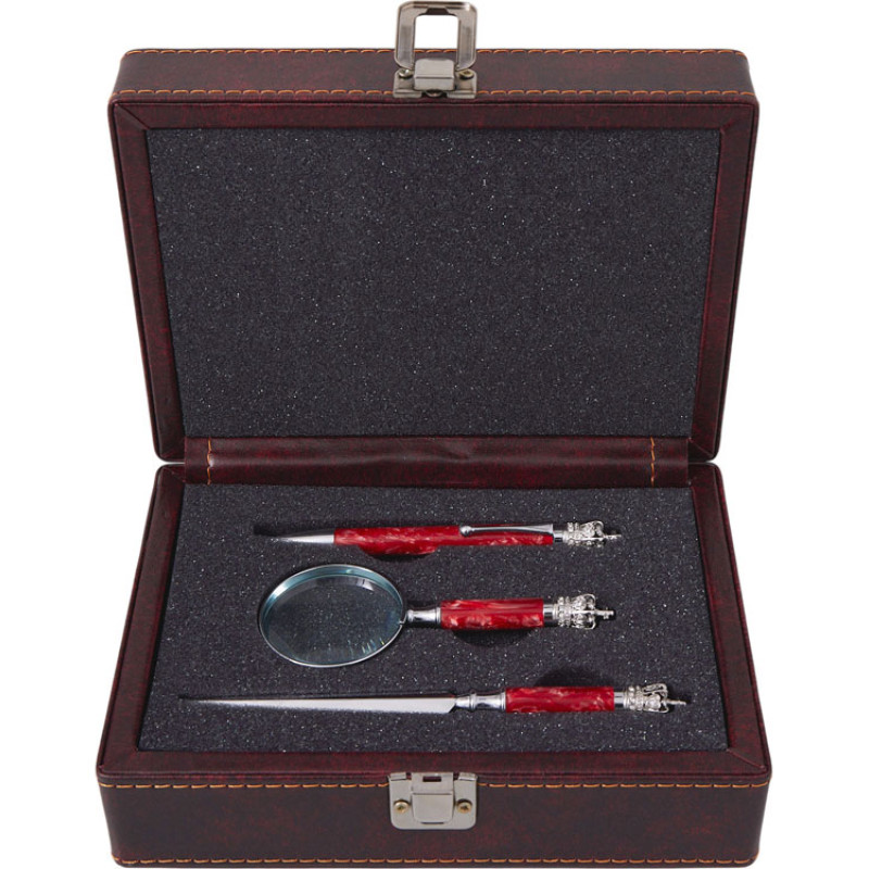 Набор «Принц Уэльский» : ручка шариковая, лупа, нож для бумаг