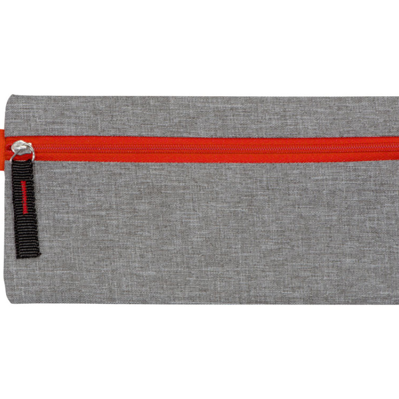 Универсальный пенал из переработанного полиэстера RPET "Holder", серый/красный