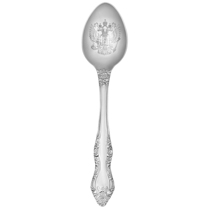 Чайный набор с подстаканником и фарфоровым чайником «ЭГОИСТ-М», серебристый/белый