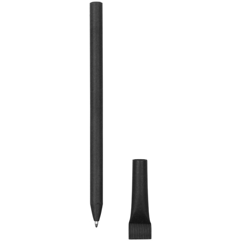 Ручка картонная с колпачком "Recycled", черный