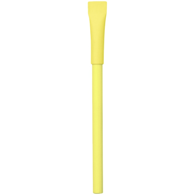 Ручка картонная с колпачком "Recycled", желтый