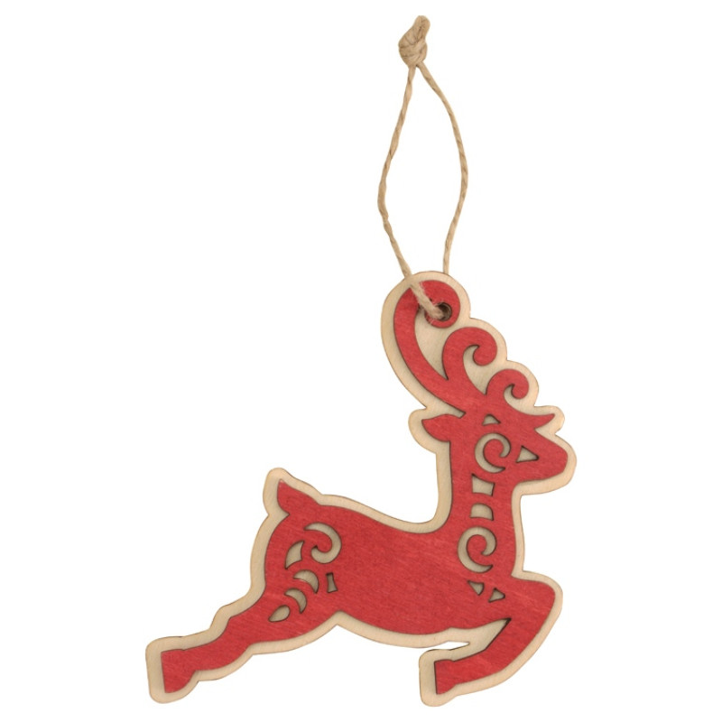 Подвеска деревянная «Рождественский олень»