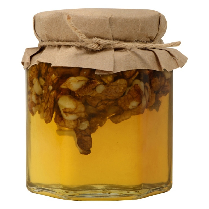 Сувенирный набор "Мед с грецким орехом" 250 гр