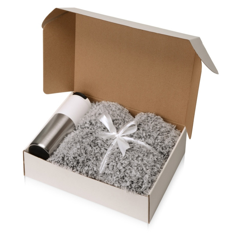 Подарочный набор с пледом и термокружкой "Хюгге"