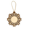 Подвеска «Снежинка», натуральный/коричневый