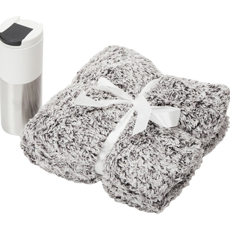 Подарочный набор с пледом и термокружкой "Хюгге"