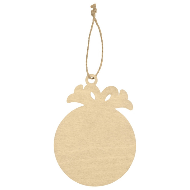 Подвеска деревянная «Новогодний шар»