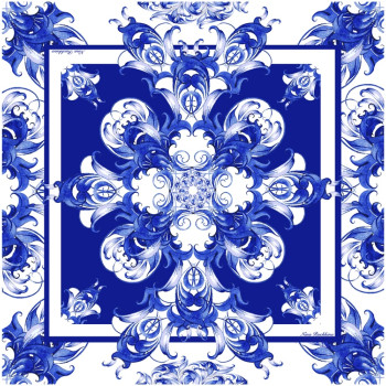 Платок «Гжель»