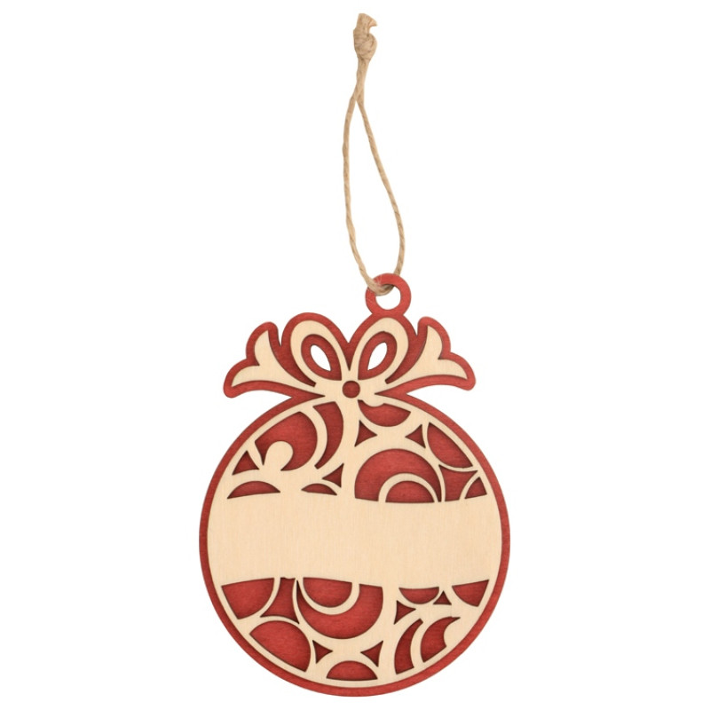 Подвеска деревянная «Новогодний шар»