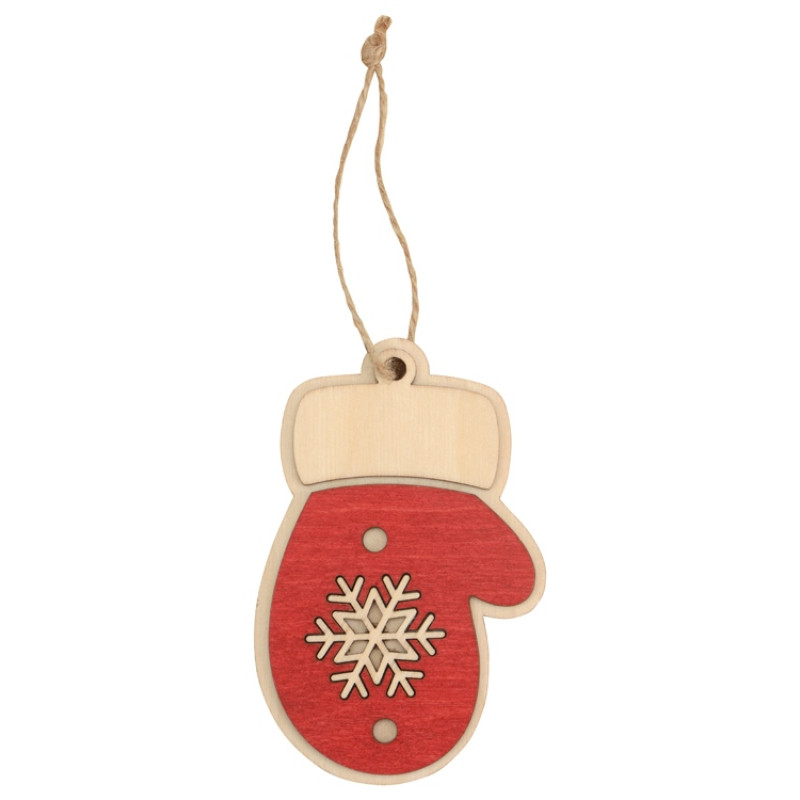 Подвеска деревянная «Новогодняя варежка»