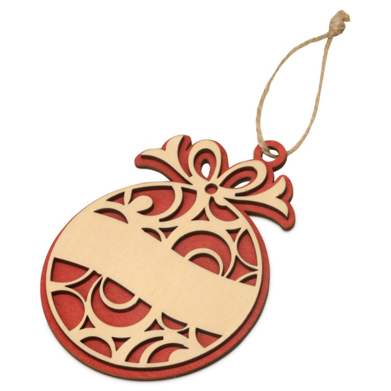 Подвеска деревянная «Новогодний шар»