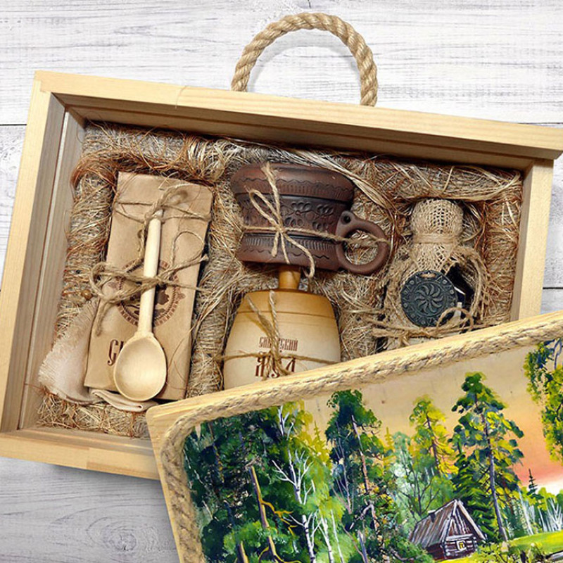 Подарочный набор "Лесная пасека", бежевый