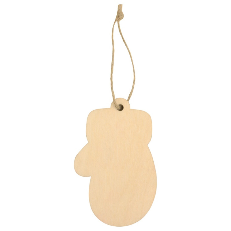 Подвеска деревянная «Новогодняя варежка»