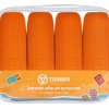 Дорожный набор бутылочек TORBER (4 пр.), силикон, оранжевый