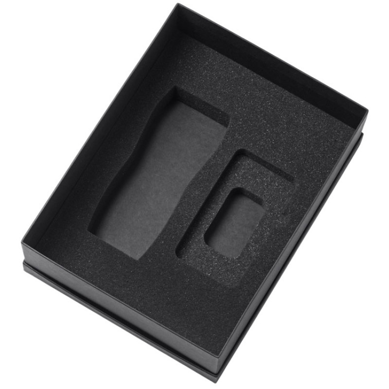 Подарочный набор c вакуумной термокружкой и повербанком С2, фиолетовый