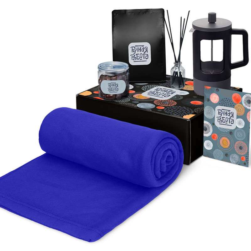 Подарочный набор «Re:y. Vive» с пледом, френч-прессом и кофе